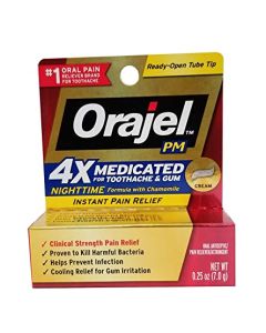 Orajel Maximum Strength Nighttime Toothache Pain Relief Cream - 0.25 Oz