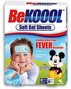 Be Koool Soft Gel Sheets for Kids, 4 Count (Pack of 2)