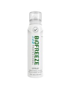 Biofreeze Professional Menthol Pain Relieving Spray 4 FL OZ Colorless Aerosol Spray For Pain Relief Associated With Sore Muscles, Arthritis, Simple Backaches, And Joint Pain (Packaging May Vary)