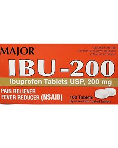 Major Dye Free Ibuprofen 200 mg 100ct