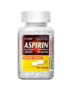 HealthA2Z Aspirin 325mg, 300 Count, Uncoated,Compare to Bayer® Active Ingredients