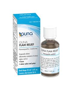 GUNA Flam Relief Homeopathic Medicine for Temporary Relief of Minor Aches, Pains, Fever, and Swelling