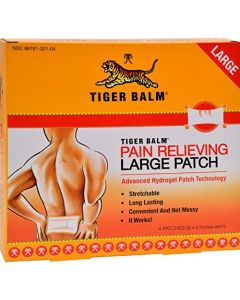 Tiger Balm Pain Relieving Patch Large, 4 Count (Pack of 6)