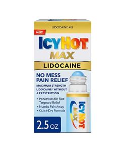 Icy Hot Maximum Strength Lidocaine No-Mess Pain Relief Liquid, No-Mess Applicator, 2.5 Ounces
