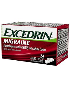 Excedrin Migraine Pain Reliever Caplets 24 ea (Pack of 2)