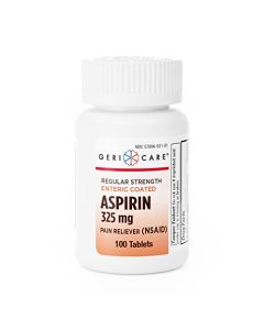 Geri-Care Pharmaceutical Corp. Enteric Coated Aspirin 325mg, Tablets, 100 Count (Pack of 1)