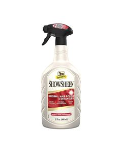 Absorbine ShowSheen Hair Polish & Detangler 32oz Spray Bottle, Horse and Dog Coat, Mane and Tail, Instant Detangling & Reduces Hair Breakage for Healthy Grooming & Radiant Shine