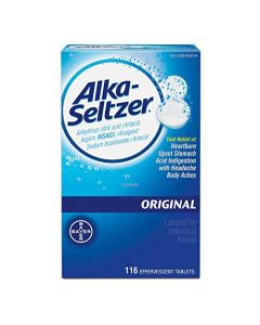 AlkaSeltzer Original Effervescent Antacid Tablets 116ct (2 Pack)