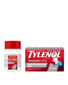 Tylenol Extra Strength Acetaminophen Rapid Release Gels, Pain Reliever & Fever Reducer, 24 ct