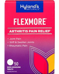 Hyland’s Naturals Flexmore, Arthritis Pain Relief, Joint Pain, Stiffness & Swelling, Rheumatic Pain, Quick Dissolving Tablets, 50 Count