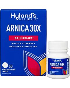 Hyland's Naturals Arnica Montana 30x Tablets, Natural Relief of Bruises, Swelling & Muscle Soreness, Quick Dissolving Tablets, 50 Count