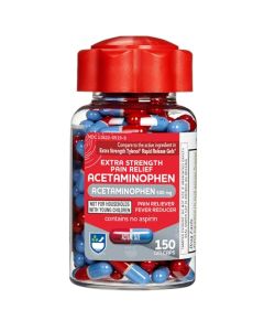Rite Aid Extra Strength 500 mg Acetaminophen Pain Relief, Rapid Release Gelcaps - 150 Count | Pain Reliever, Joint Pain Relief | Muscle, Arthritis, Back Pain Relief Products