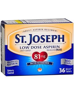 St. Joseph Low Dose Aspirin Enteric Coated 36 Tabs (Pack of 4)