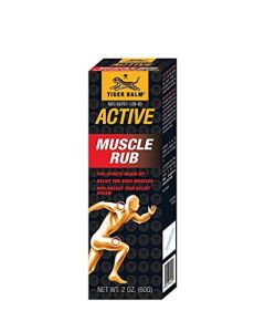 Tiger Balm Active Muscle Rub, 2 oz. – Muscle Rub for Relief Analgesic Cream – Arthritis Rub – Non-Greasy Muscle Rub Cream – Pre-Workout Warm Up – 6 Pack