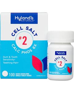Hyland's Naturals Cell Salt No. 2 Calc Phos 6X Tablets, Natural Homeopathic Relief of Oral Discomfort and Sore Throat, Quick Dissolving Tablets, 100 Count