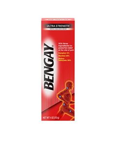 Bengay Ultra Strength Topical Pain Relief Cream, Non-Greasy Topical Analgesic for Minor Arthritis, Muscle, Joint, and Back Pain, Camphor, Menthol & Methyl Salicylate, 4 oz