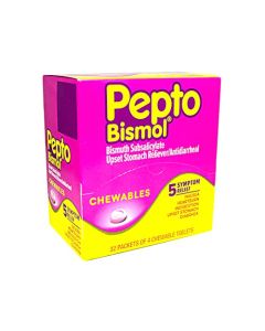 Pepto Bismol Chewables Dispenser - 32 Packs of 4