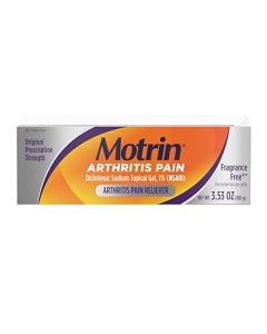 Motrin Arthritis Pain Relief Diclofenac Sodium Topical Gel 1%, Anti-Inflammatory Cream for Arthritis Pain in Hands, Wrists, Elbows, Knees, Feet & Ankles, NSAID Pain Relief Gel, 3.53 Oz
