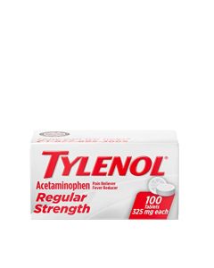 Tylenol Regular Strength Tablets, Acetaminophen Pain Reliever & Fever Reducer, 100 ct