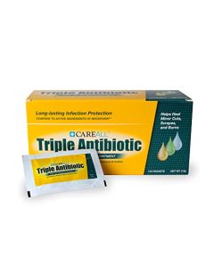 CareALL® Triple Antibiotic Ointment 0.9gr Pack of 144 Foil Packets, First Aid Ointment for Minor Scratches and Wounds and Prevents Infection, Compare to The Active Ingredients of Leading Brand.