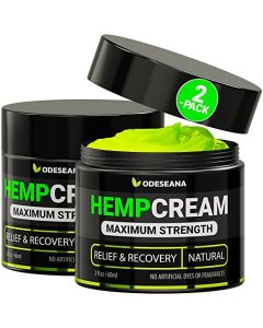 Odeseana (2 Pack) Hemp Cream for Joint, Back, Knees, Neck, Elbows - Made in The USA - High Strength Hemp Oil Extract with Msm, Arnica, Turmeric, 4 oz Total