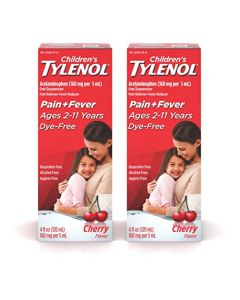 Tylenol Children's Oral Suspension Acetaminophen Medicine; Dye-Free Cherry; 4 fl. oz