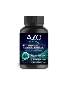 AZO Men Prostate and Urinary Defense, Clinical Strength Prostate Supplement for Men, Promotes Healthy Prostate Function and Size*, Supports Healthy Urine Flow*, 60 Count
