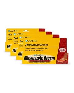 CareAll® (4 Pack 1.0 oz. Antifungal Miconazole Nitrate 2% Cream, Compare to Leading Brand, Cures Most Athlete’s Foot, Jock Itch, Ringworm