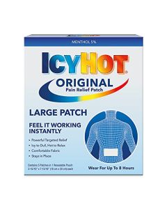 Icy Hot Medicated Patch Extra Strength Pain Relief Patch for Back or Large Area, 5 Count (Pack of 3)