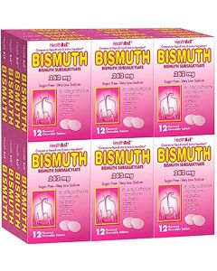 HealthA2Z Bismuth, Bismuth Subsalicylate 262mg, 24 Packs of 12 Chewable Tablets (288 Tablets Total), Value Package (24 Packs)