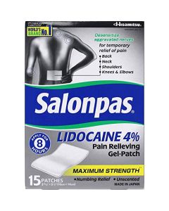 Salonpas Lidocaine Gel-Patch (15 Count) (2 Pack)
