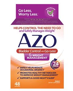 AZO Bladder Control with Go-Less® & Weight Management Dietary Supplement | Helps Reduce Occasional Urgency* | Promotes Healthy Metabolism* | Supports a Good Night’s Sleep* | 48 Capsules
