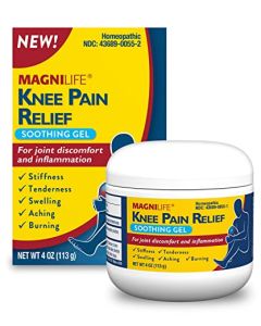 MagniLife Knee Pain Relief Soothing Gel, Reduces Swelling & Inflammation of Sore Muscles, Joint Discomfort, Injuries - All-Natural Arnica - 4oz.