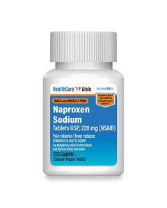 HealthCareAisle Naproxen Sodium, 220 mg - 225 caplets - Back and Muscle Pain Reliever, Up to 12 Hours of Relief