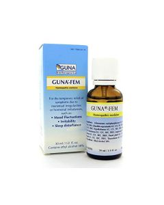 Guna Fem Homeopathic Medicine for Menstrual Cramps, Female Hormonal Imbalance, Mood Swings and Menstrual Irregularities - 1 Ounce