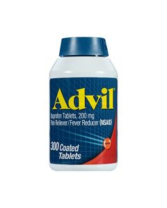 Advil Pain Reliever and Fever Reducer, Pain Relief Medicine with Ibuprofen 200mg for Headache, Backache, Menstrual Pain and Joint Pain Relief - 300 Coated Tablets