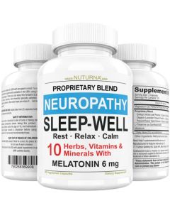 Nuturna Neuropathy Sleep-Well Support - Recover Faster with 10 Science-Backed Ingredients - Get Better Rest, Relaxation and Calmness