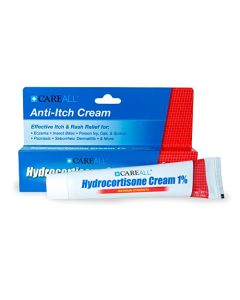 CareAll 1% Hydrocortisone Cream, 1oz Tube, Maximum Strength Formulation, Relieves Itching and Redness, Compare to Active Ingredient of Leading Brand.
