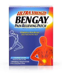 BENGAY Ultra Strength Pain Relieving Patches Large Size 4 Each (Pack of 3)