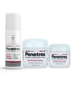 Penetrex Joint & Muscle Therapy “Trio” Bundle Rub – Contains (1) Large 4 Oz. Jar for Home, (1) Classic 2 Oz. Jar for Work, and (1) 3 Oz. Roll-On for Convenient On-The-Go Bundle!