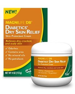 MagniLife DB Diabetics' Dry Skin Relief, Natural Diabetic Foot Cream to Heal Dry, Cracked, and Scaly Skin, Unscented, Petroleum-Free, Non-Greasy - 4oz