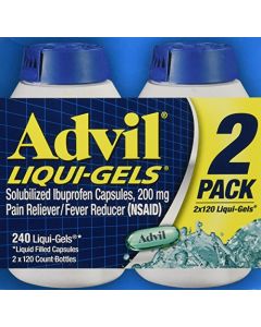 Advil Liquigels, 200 Miligrams, 240 Count 200mg