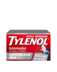 Tylenol Extra Strength Acetaminophen Rapid Release Gels, Pain Reliever & Fever Reducer, 100 ct