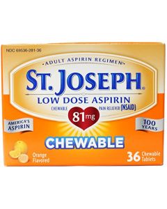St. Joseph St. Joseph 81mg Chewable Aspirin 36's Orange Flavor by St. Joseph