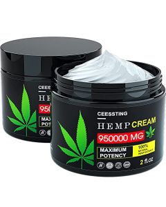 ENVISHA 2 Pack Hemp Cream by Ceessting - For Men and Women - Hydrating and Moisturizing for Skin - 4 oz