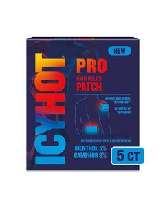 Icy Hot Pro No-Mess Pain Relief Patches with Menthol & Camphor & Advanced Hydrogel Technology, 5 Ct.