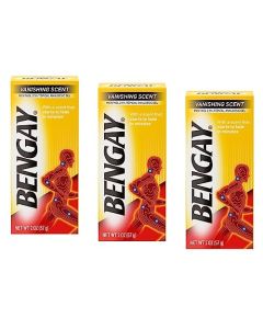 BENGAY Menthol Pain Relieving Gel Vanishing Scent 2 OZ - Buy Packs and SAVE (Pack of 3)