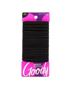 Goody Ouchless Womens Elastic Hair Tie - 27 Count, Black - 4MM for Medium Hair- Hair Accessories for Women Perfect for Long Lasting Braids, Ponytails and More - Pain-Free (Packaging May Vary)