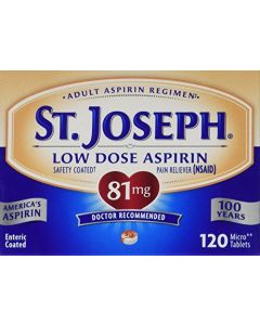 St. Joseph Low Dose Aspirin-- 81 mg - 120 Tablets