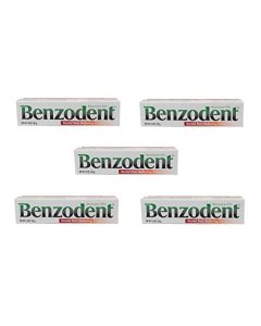 Benzodent Dental Pain Relieving Cream, 1 Ounce - Buy Packs and SAVE (Pack of 5)